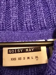 Vorschaubild 5 von Strickkleid Rollkragen Damen Gr. XL Blau Oversized Langarm