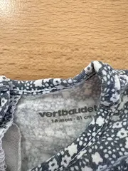 Vorschaubild 2 von Mädchen Kleid Blumenmuster Gr. 80 blau Rüschen Baumwolle