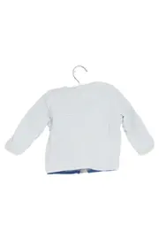Vorschaubild 2 von Kinder Strickjacke Gr. 62 Blau Gestreift Baumwolle Cardigan