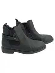 Vorschaubild 1 von Damen Stiefelette Gr. 37 Schwarz Casual Reißverschluss