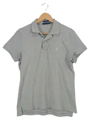 Vorschaubild 1 von Poloshirt Damen Gr. 40 L Grau The Skinny Polo Baumwolle Logo Casual