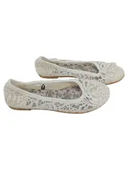 Vorschaubild 1 von Mädchen Ballerinas Lochmuster Spitze Weiß Gr. 32 Sommer Schuhe