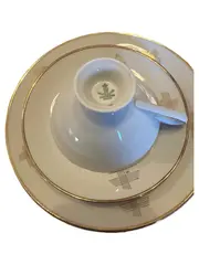 Vorschaubild 2 von Kaffeeservice 6tlg Porzellan Blumen Weiß 2 Gedecke Klassisch