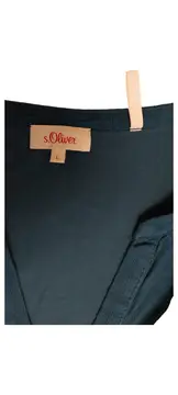 Vorschaubild 2 von Damen T-Shirt V-Ausschnitt Petrol Viskose Gr. L 42 Casual