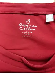 Vorschaubild 2 von Damen Langarmshirt Organic Cotton Rot Gr. S Basic