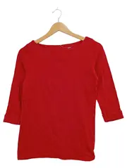 Vorschaubild 1 von Damen Langarmshirt Organic Cotton Rot Gr. S Basic