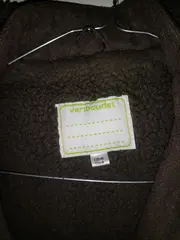 Vorschaubild 5 von Mädchen Felljacke Kapuze Stickerei Wolle Braun Gr. 140