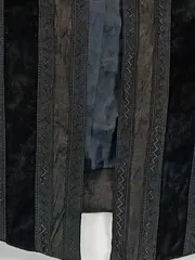 Vorschaubild 4 von Damen Blazer Jacke Gr. 42/XL Grau Vintage Seide Elegant