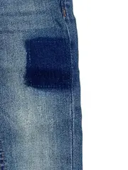 Vorschaubild 5 von Kinder Jeans Skinny Fit Gr. 74 Blau mit Flicken Denim