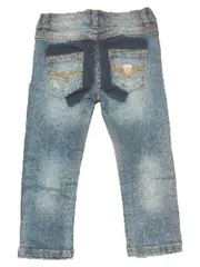 Vorschaubild 2 von Kinder Jeans Skinny Fit Gr. 74 Blau mit Flicken Denim