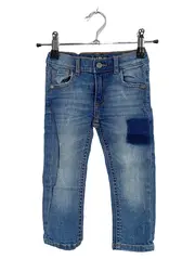 Vorschaubild 3 von Kinder Jeans Skinny Fit Gr. 74 Blau mit Flicken Denim