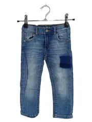 Vorschaubild 1 von Kinder Jeans Skinny Fit Gr. 74 Blau mit Flicken Denim