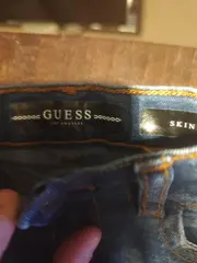 Vorschaubild 6 von Kinder Jeans Skinny Fit Gr. 74 Blau mit Flicken Denim