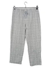 Vorschaubild 1 von Damen Schlafanzughose kariert Gr. 40, 42 Grau Baumwolle Pyjamahose