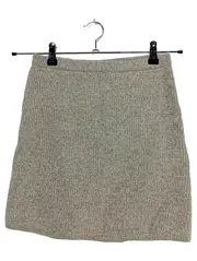 Vorschaubild 1 von Strickrock Damen Gr. S Minirock Beige Meliert Wolle Polyamid