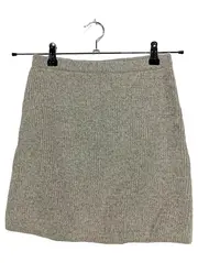Vorschaubild 2 von Strickrock Damen Gr. S Minirock Beige Meliert Wolle Polyamid