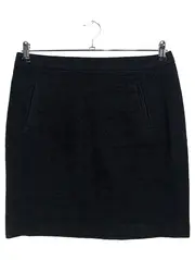 Vorschaubild 1 von Bleistiftrock Damen 38/M Schwarz Wolle Klassisch Business Rock