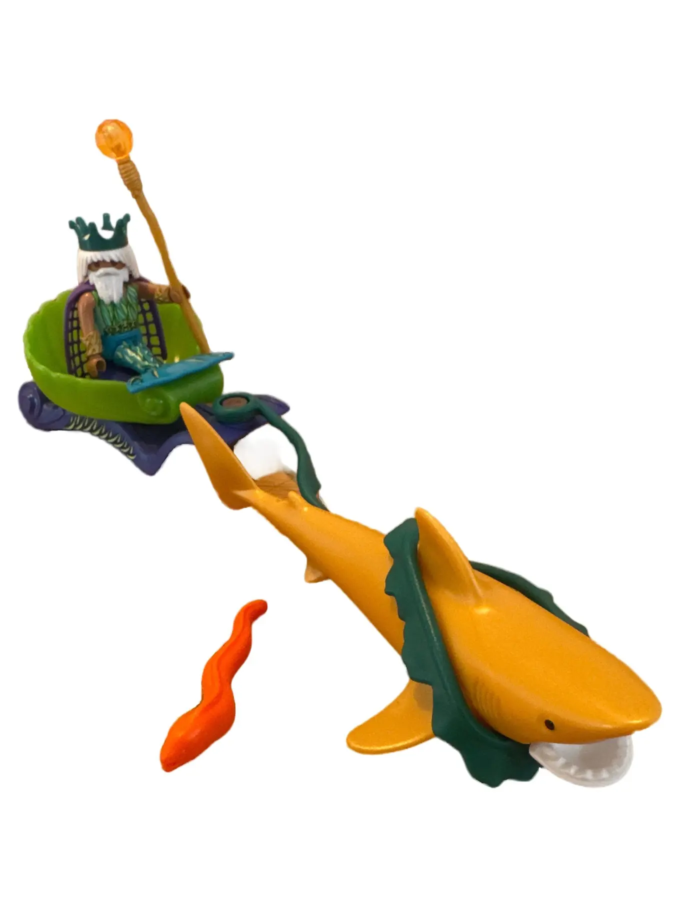 PLAYMOBIL König mit Hai und Boot Spielfiguren-Set Kinder Mehrfarbig