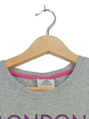 Vorschaubild 4 von Damen T-Shirt Grafik Print Kurzarm Grau Gr. 40/L Freizeit Sportlich