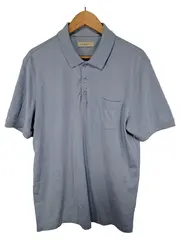 Vorschaubild 1 von Herren Poloshirt Gr. XL Hellblau Klassisch Kurzarm Brusttasche