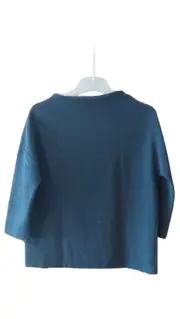 Vorschaubild 3 von Damen Pullover Shirt Blau Gr. 36 S Rippstrick 3, 4-Arm Basic