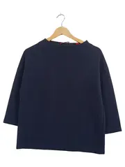 Vorschaubild 1 von Damen Pullover Shirt Blau Gr. 36 S Rippstrick 3, 4-Arm Basic