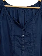 Vorschaubild 3 von Damen Hemdbluse Blau Einheitsgröße Casual Kurzarm Bluse Shirt