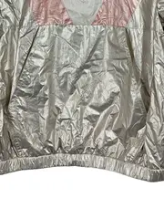Vorschaubild 4 von Mädchen Windbreaker Jacke Gr. 152 Silber Rosa Metallic Kapuze