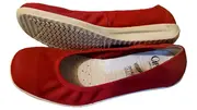 Vorschaubild 2 von Damen Ballerinas Gr. 39 Rot Leder Slip-On Bequem Alltag