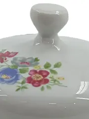 Vorschaubild 2 von Butterdose mit Deckel Porzellan Blumenmuster Goldrand DDR GDR