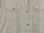 Vorschaubild 4 von Damen Hemdbluse Gr. 48 Beige Kariert Baumwolle Langarm