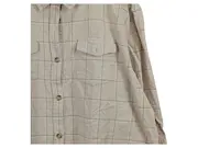 Vorschaubild 3 von Damen Hemdbluse Gr. 48 Beige Kariert Baumwolle Langarm