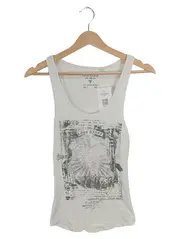 Vorschaubild 1 von Damen Tank Top Love Story Print Strass Weiß Gr. S