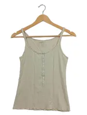 Vorschaubild 1 von Damen Top Trägertop Rippstrick Knopfleiste Beige Gr. XS