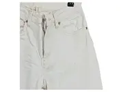 Vorschaubild 2 von Damen Wide Leg Jeans Beige Gr. 34 W24 High Waist Fransen