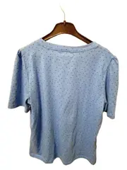 Vorschaubild 2 von Essentials Damen T-Shirt Gr. 40/42 Blau Punkte Kurzarm