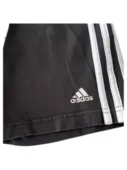 Vorschaubild 3 von Sport Shorts Kinder Gr. 152 Schwarz 3-Streifen Baumwolle