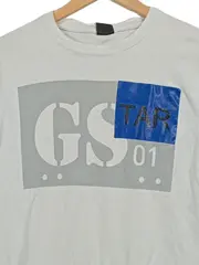 Vorschaubild 3 von Herren T-Shirt Gr. L Beige Logo-Print Baumwolle Casual