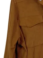 Vorschaubild 4 von Hemdbluse Damen Langarm Uni Braun Gr. 42 XL Freizeit Casual