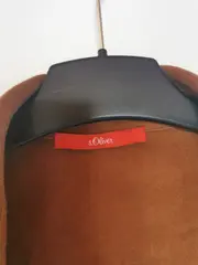 Vorschaubild 6 von Hemdbluse Damen Langarm Uni Braun Gr. 42 XL Freizeit Casual