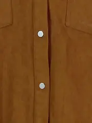 Vorschaubild 3 von Hemdbluse Damen Langarm Uni Braun Gr. 42 XL Freizeit Casual