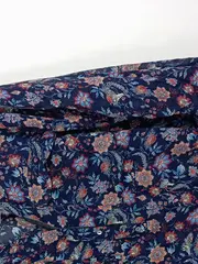 Vorschaubild 3 von Damen Bluse Langarm Blumenmuster Boho Gr. L/42 Blau