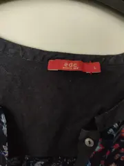 Vorschaubild 4 von Damen Bluse Langarm Blumenmuster Boho Gr. L/42 Blau