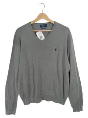 Vorschaubild 1 von Pullover Herren Grau Gr. L Baumwolle Meliert Klassisch