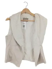 Vorschaubild 1 von Damen Fellweste Gr. 38/M Beige Kunstfell Weste Casual