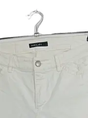 Vorschaubild 2 von Damen Jeans Straight Leg Weiß Gr. 42 W33 Baumwolle