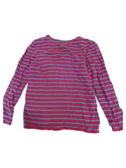 Vorschaubild 2 von Mädchen Langarmshirt Gr. 116/122 Pink Gestreift Blumen