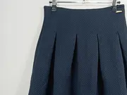 Vorschaubild 4 von Damen Faltenrock Minirock Blau Strukturmuster Gr. S