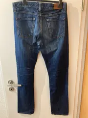 Vorschaubild 2 von Vintage Straight Herren Jeans W32 L33 Blau Baumwolle Knopfverschluss