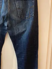 Vorschaubild 4 von Vintage Straight Herren Jeans W32 L33 Blau Baumwolle Knopfverschluss